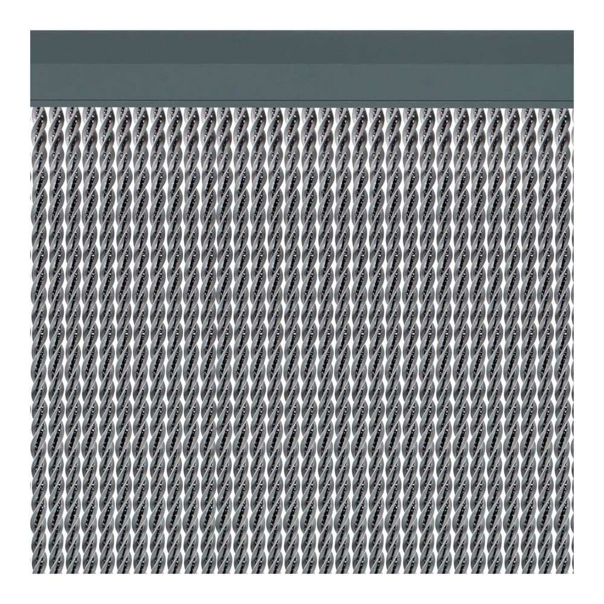 Cortina Acudam Manacor Puertas Plateado Exterior PVC Aluminio 90 x 210 cm