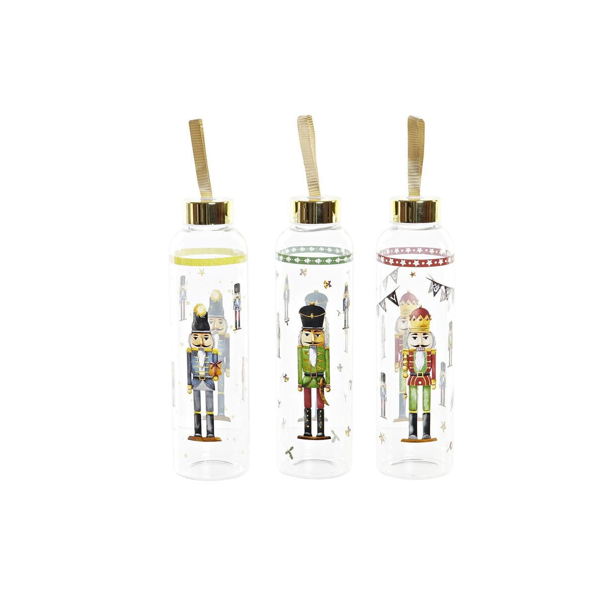 Botella DKD Home Decor Cascanueces Cristal PVC (550 ml) (3 Unidades)