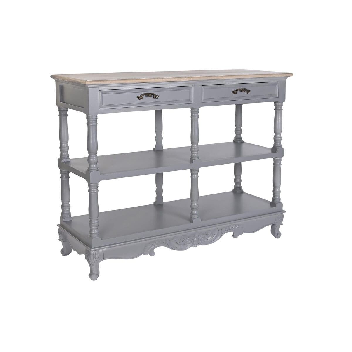 Aparador DKD Home Decor Gris Natural Madera de Paulonia Madera MDF 117 x 39 x 89 cm