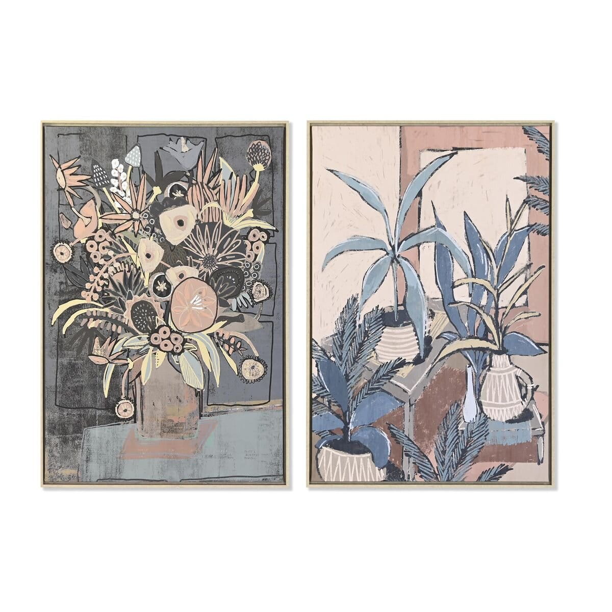 Lienzo DKD Home Decor Poliestireno Lienzo 84 x 4,5 x 124 cm