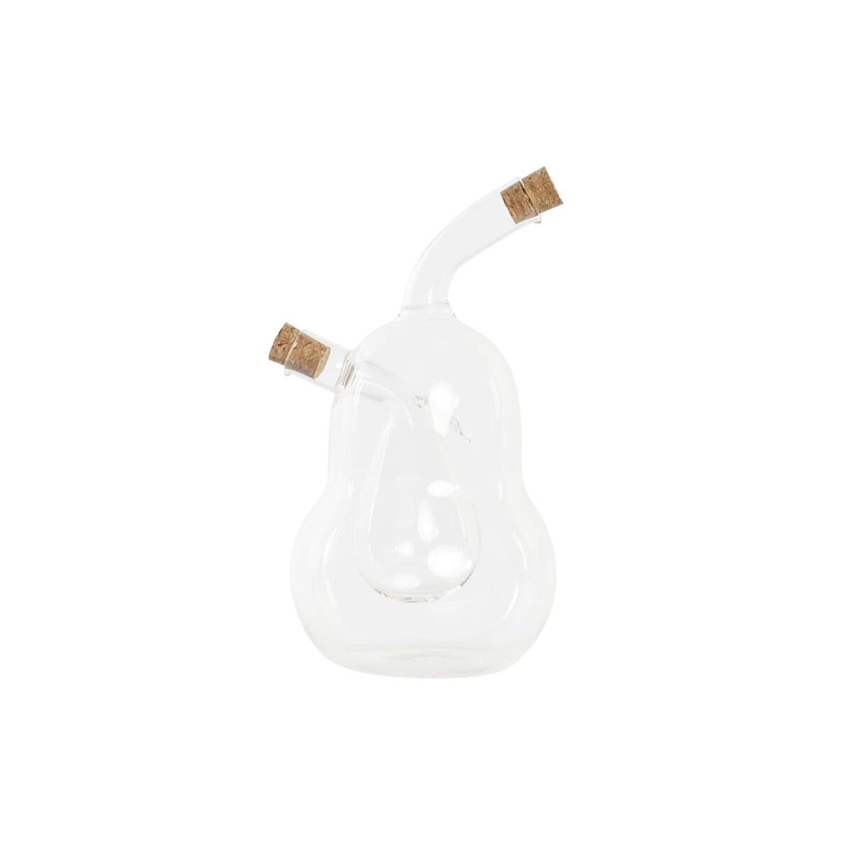 Set de Aceitera y Vinagrera DKD Home Decor 12 x 10 x 18,6 cm Transparente Corcho 540 ml Vidrio de Borosilicato