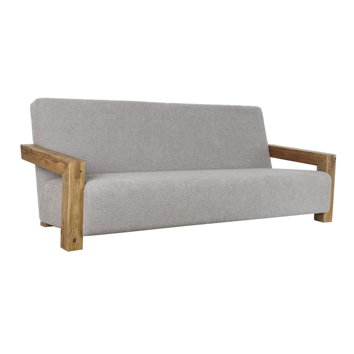 Sofá DKD Home Decor Natural Gris claro Madera Reciclada Moderno 221 x 94 x 83 cm