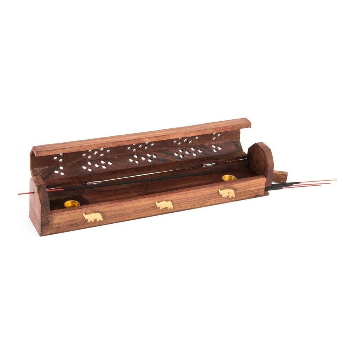 Quemador de esencias DKD Home Decor Madera Bambú Mandala Natural 26 x 8 x 8 cm Incienso (6 Unidades)