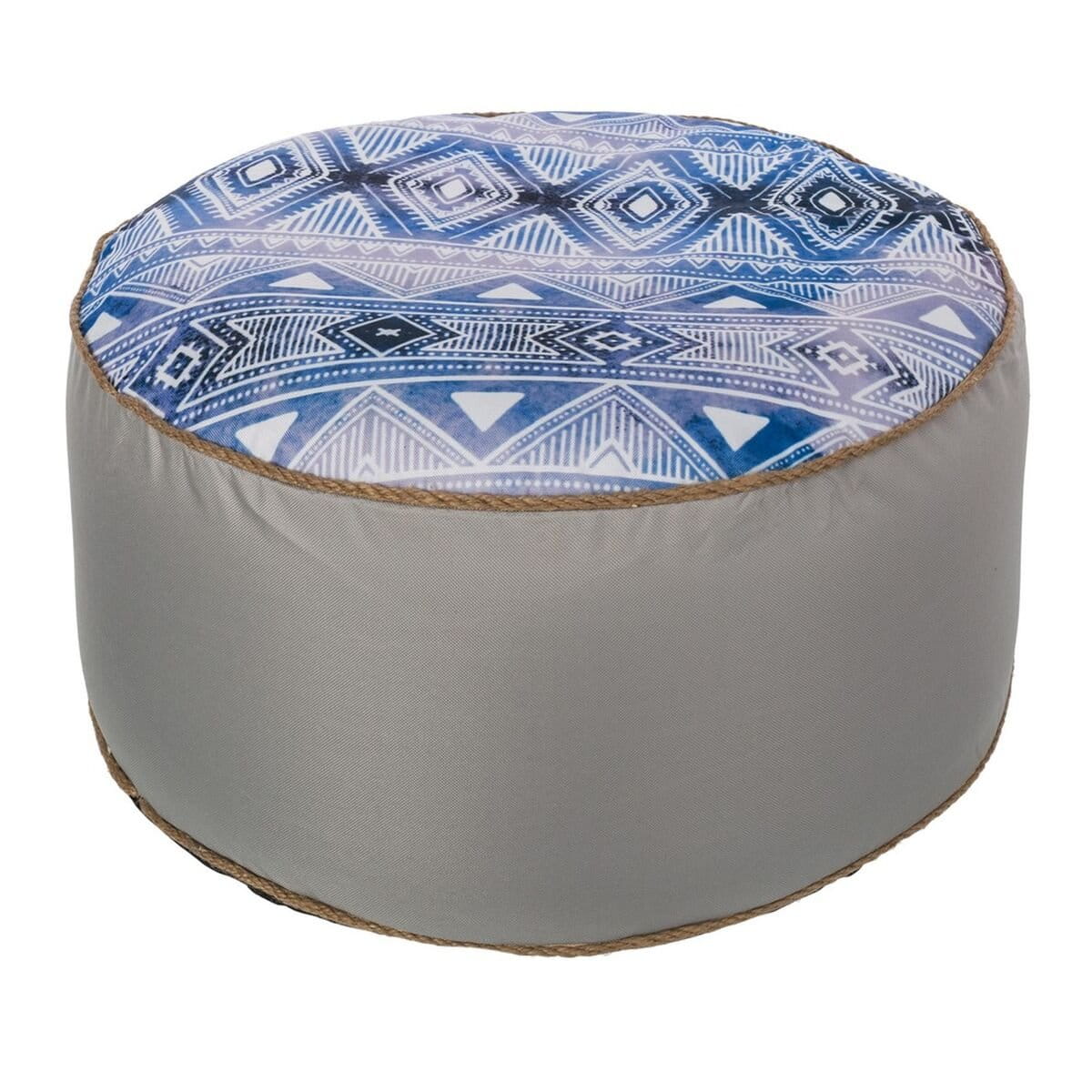 Puff Hinchable étnico Azul 55 x 55 x 25 cm Étnico