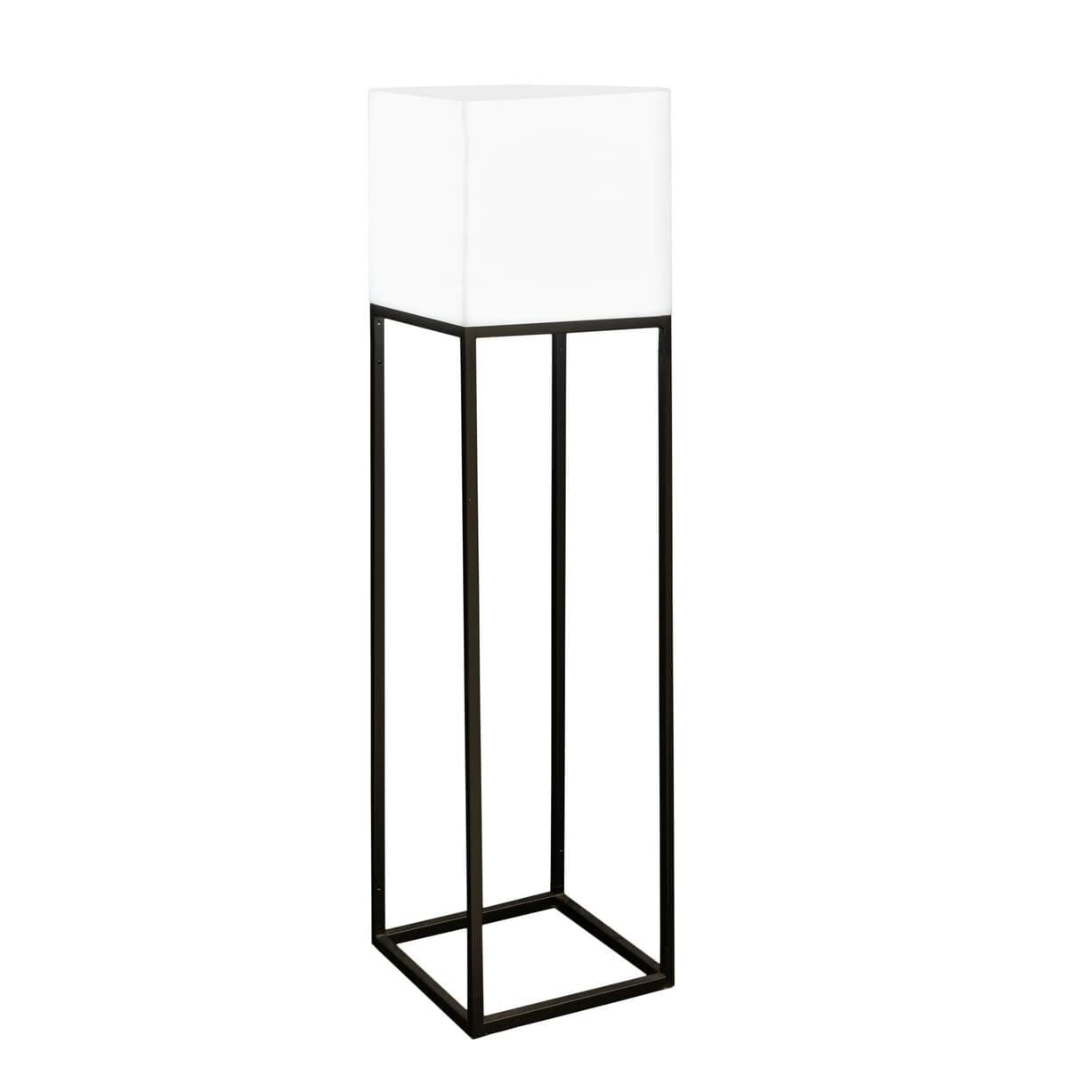 Lámpara de Pie Block Blanco Gris E27 38 x 38 x 155 cm