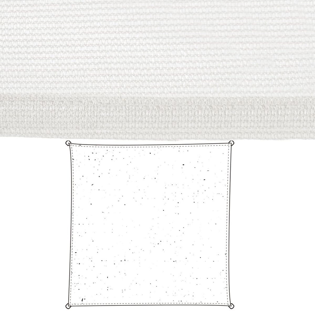 Vela de sombra Vela sombreo Blanco 5 x 5 m 300 x 300 x 0,5 cm Toldo