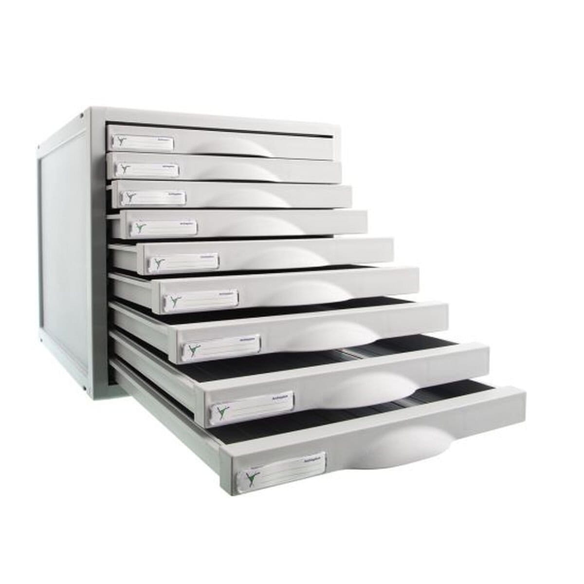 Archivador Modular Archivo 2000 8409C Aluminio Gris 9 cajones