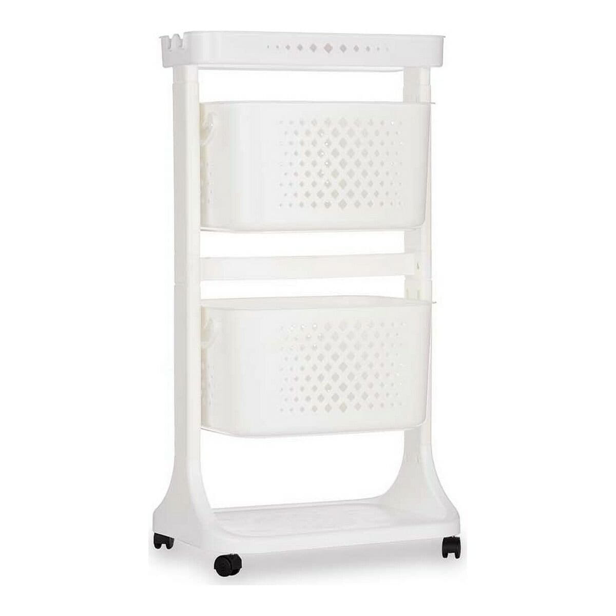 Carrito Verdulero Kinvara Blanco Polipropileno Plástico 33 x 83,5 x 42 cm 35 x 82 x 43 cm