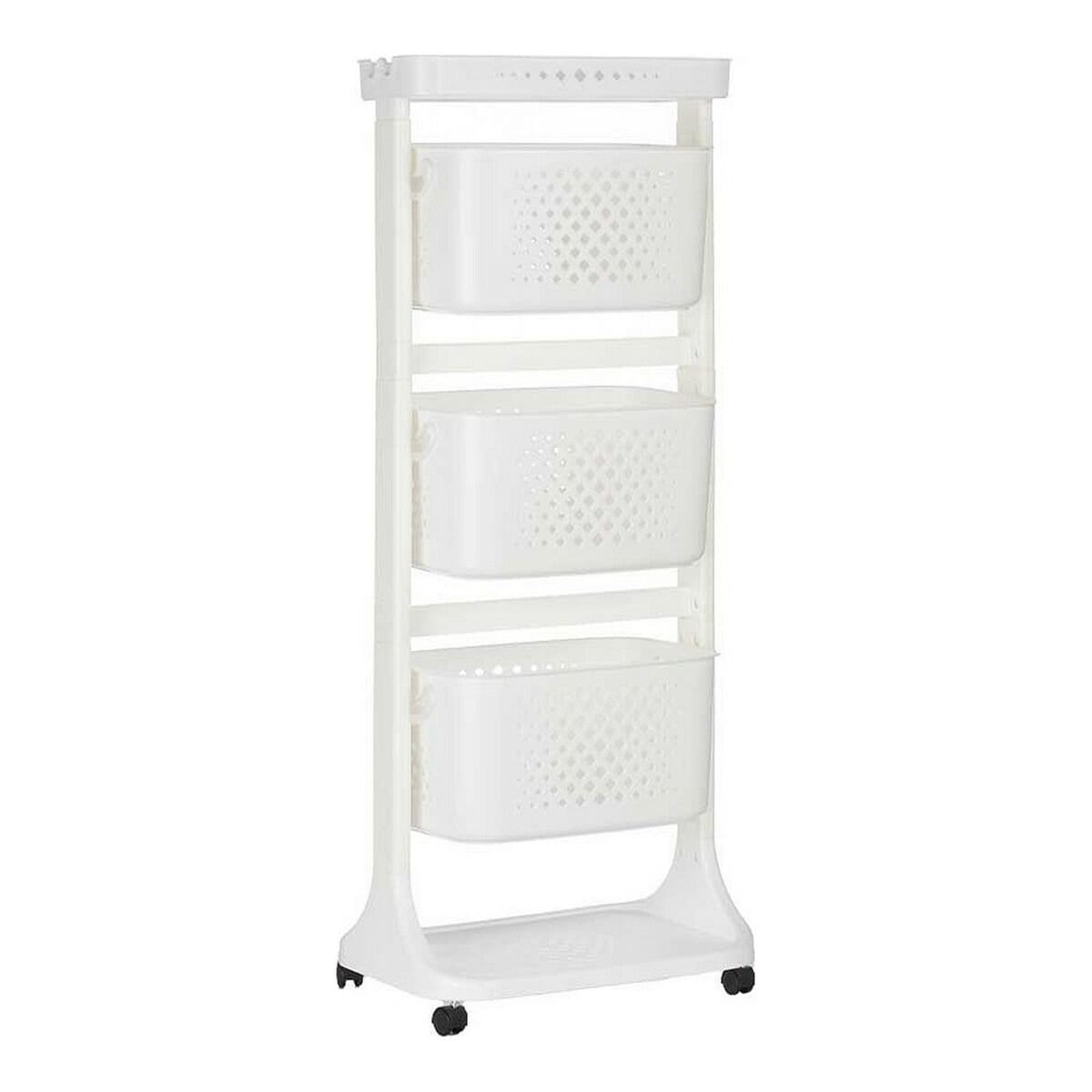 Carrito Verdulero Kinvara Blanco Polipropileno Plástico 33 x 112 x 41 cm 33 x 11,2 x 42 cm