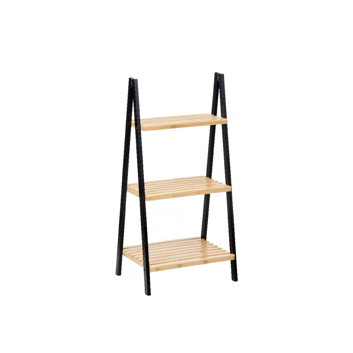 Estantería de Baño Berilo Negro Natural 40,3 x 81,5 x 30 cm