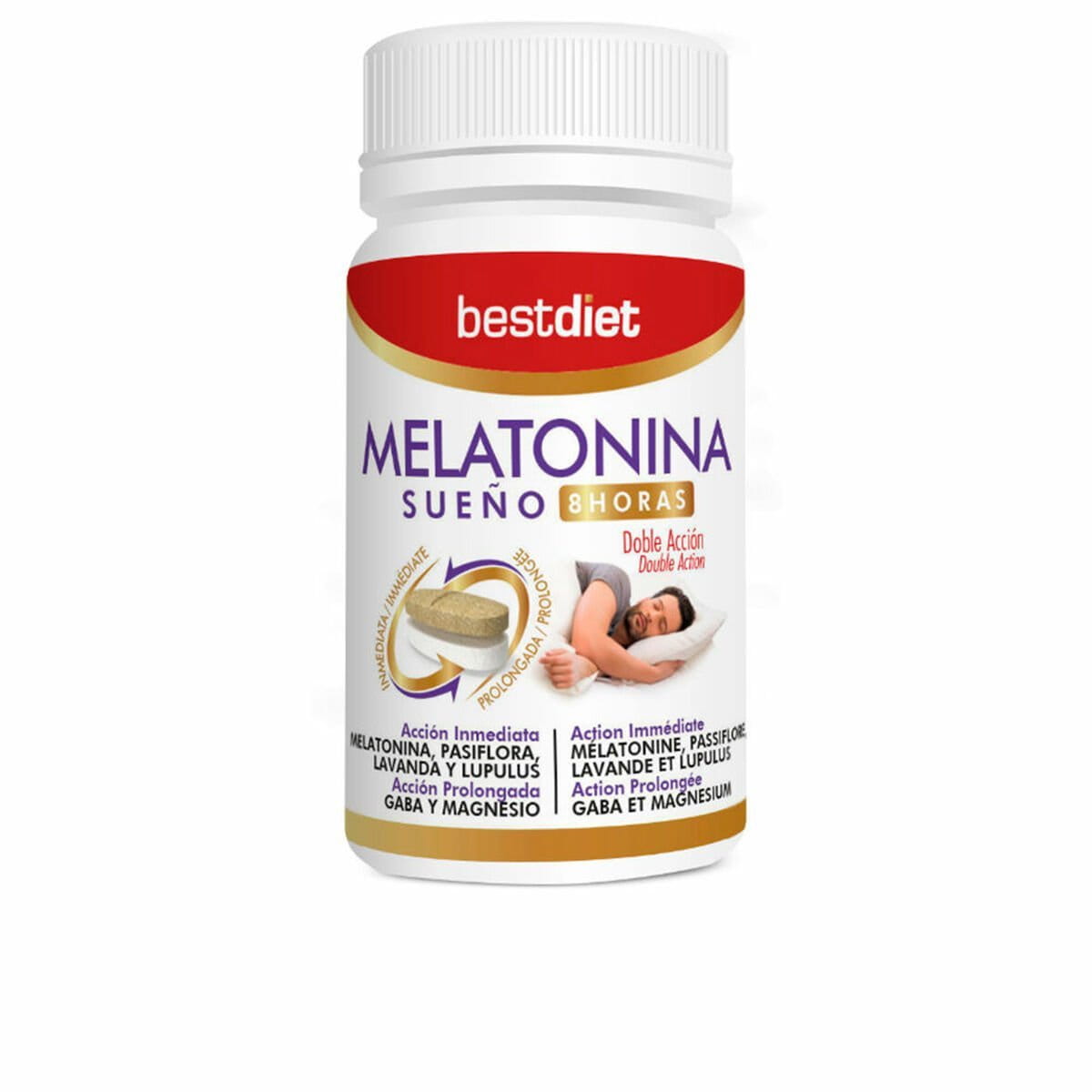 Suplemento para Insomnio Best Diet Melatonina Doble Acción 30 unidades