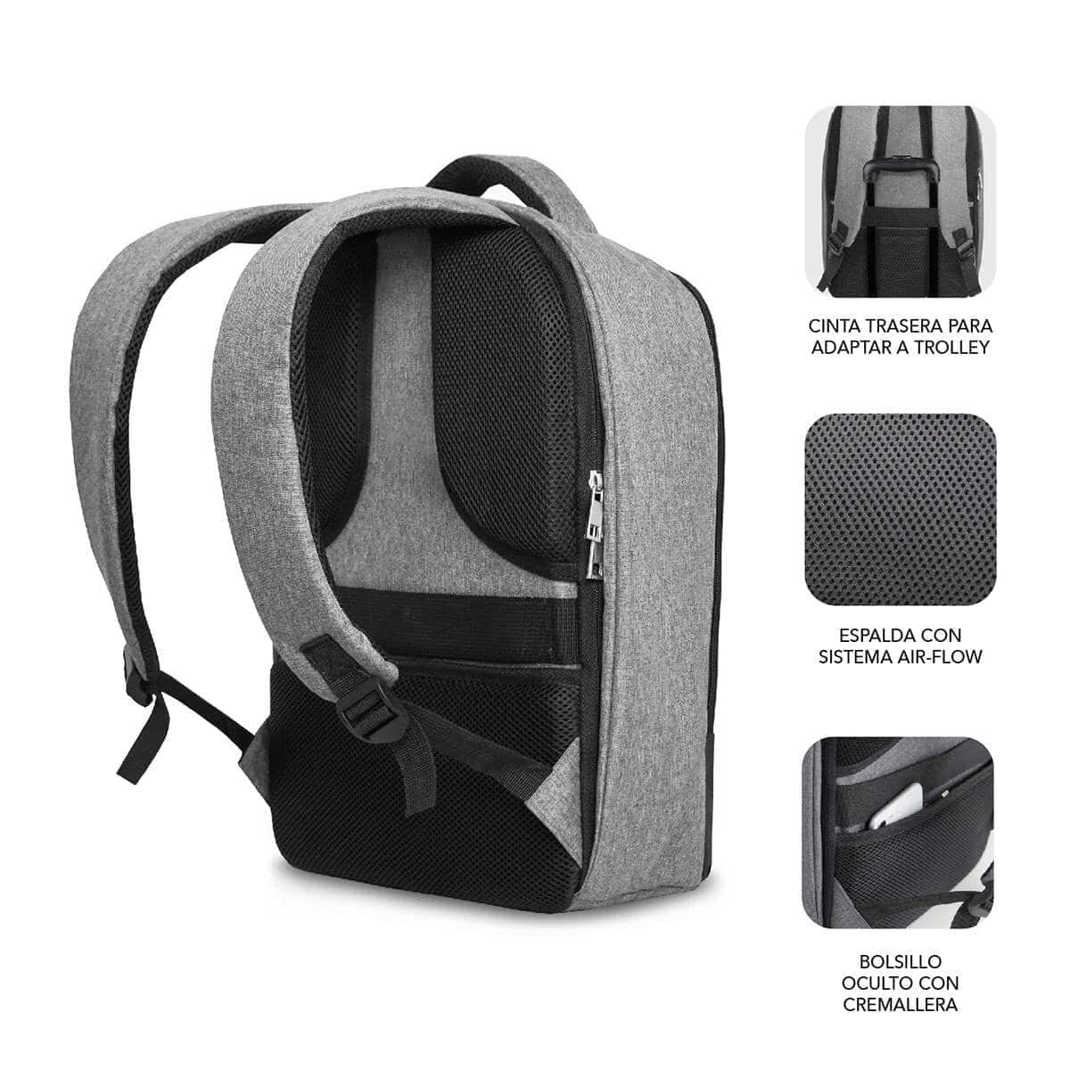Mochila para Portátil Subblim SUBBP-3SA1100 Negro