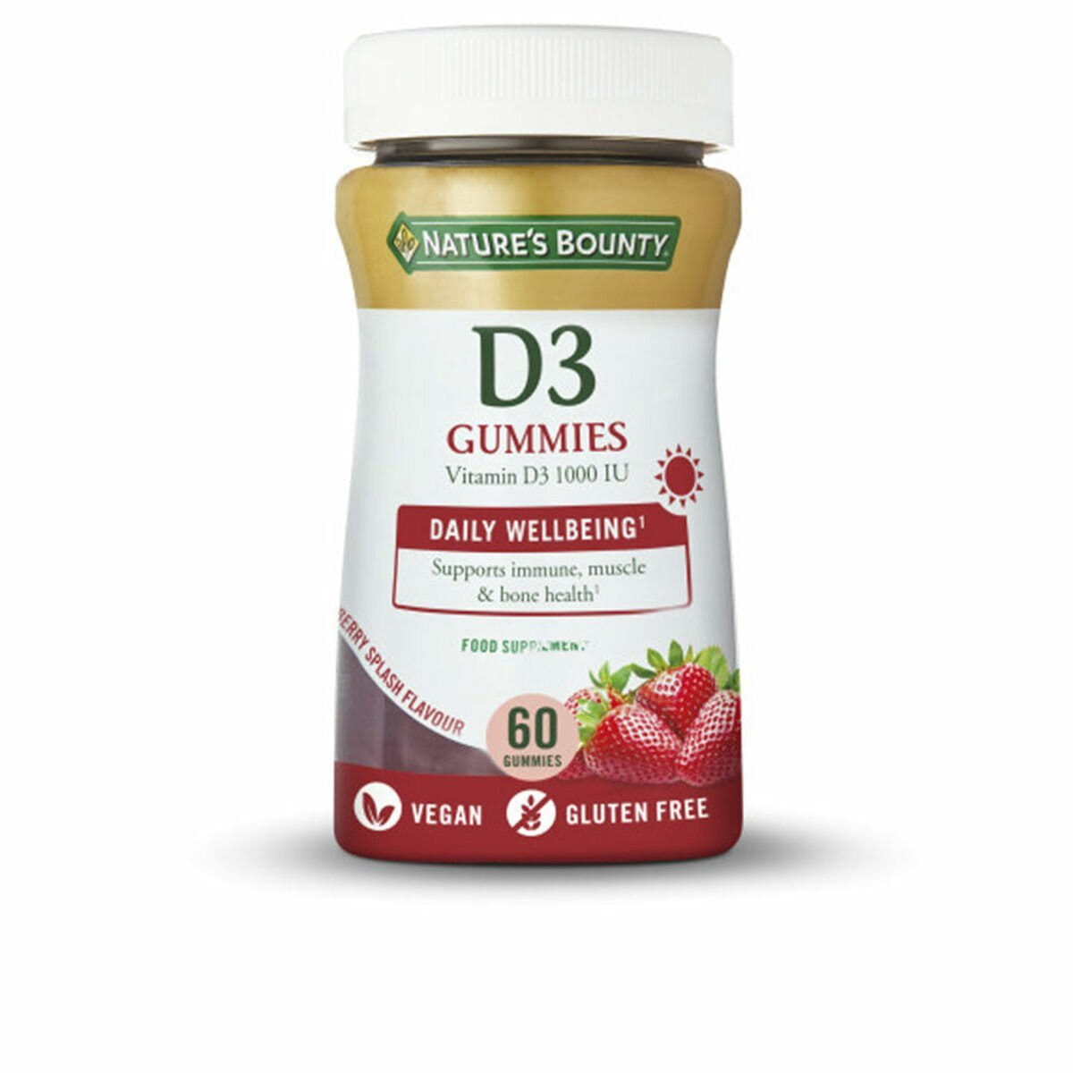 Vitamina D Nature's Bounty Vitamina Ui Vitamina D3 (x60)