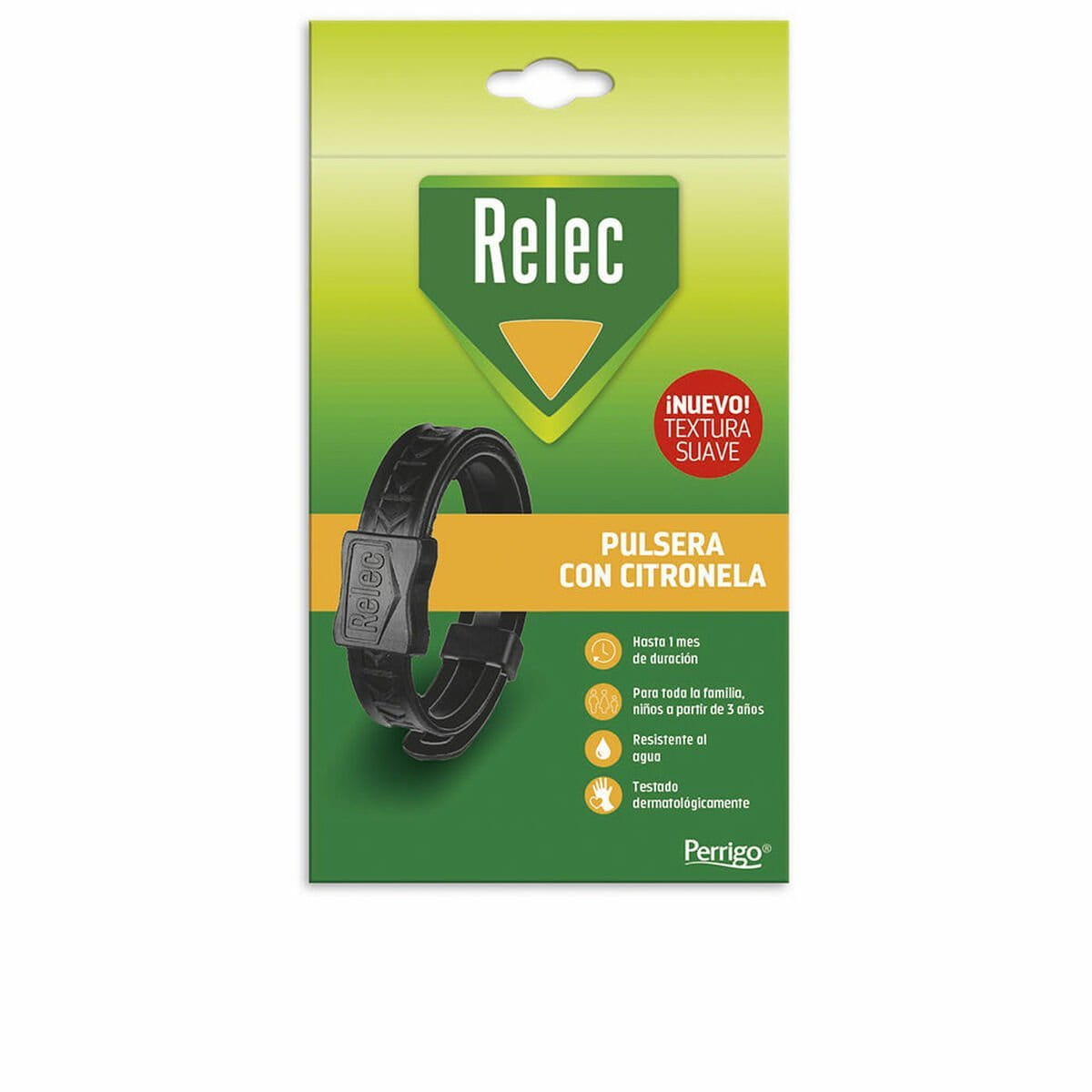 Pulsera Antimosquitos de Citronela Relec Relec Pulsera Negro Adultos