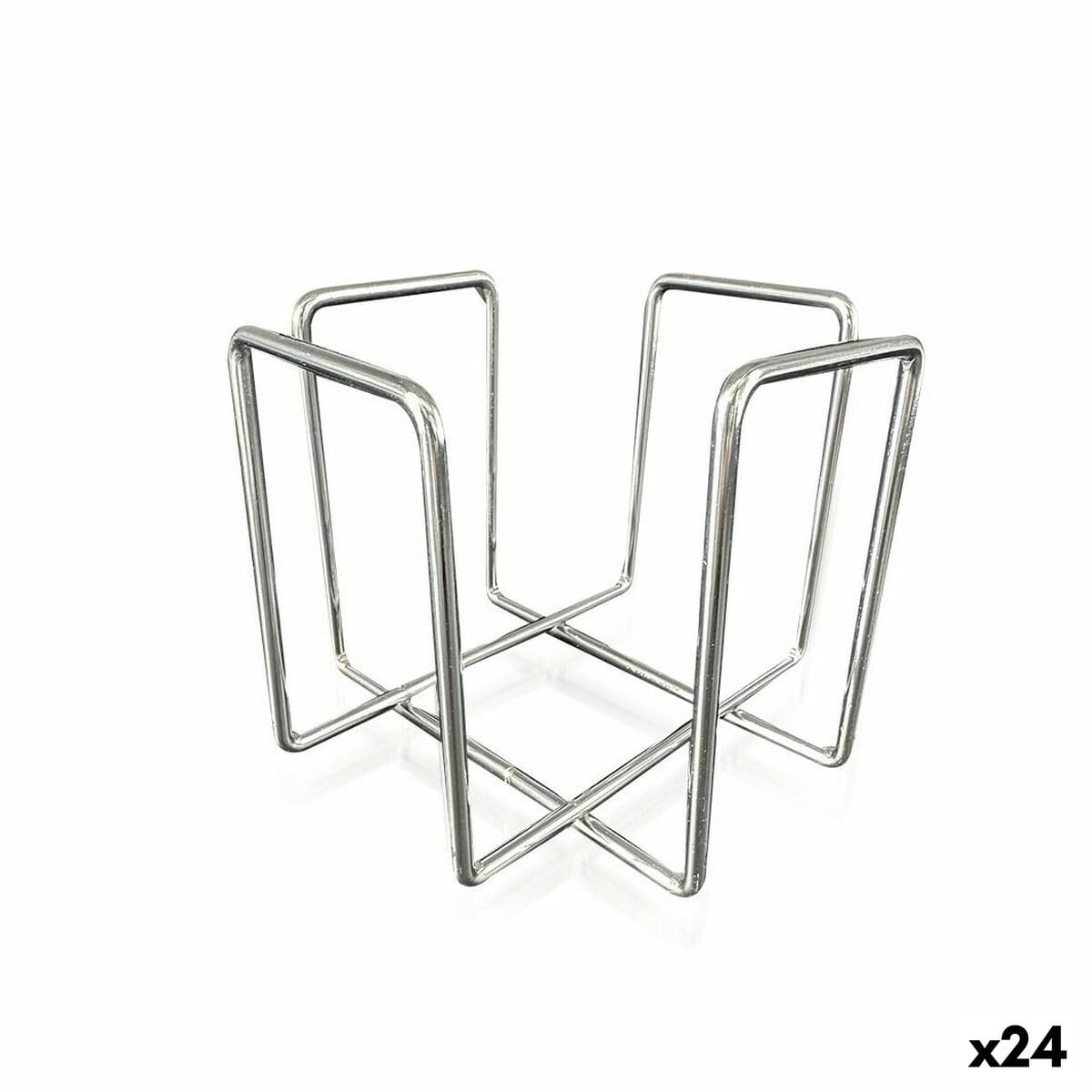Servilletero Quttin 11,8 x 11,8 x 9,5 cm (24 Unidades) Cromado