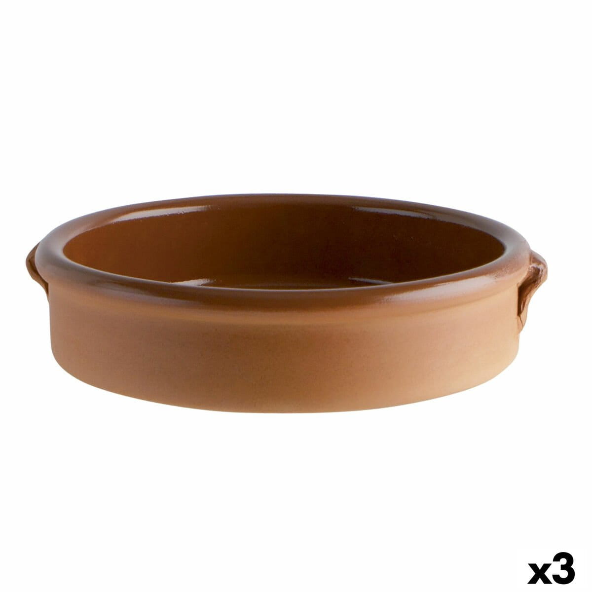 Cazuela Barro Clasico Marrón Cerámica Ø 32 cm (3 Unidades)