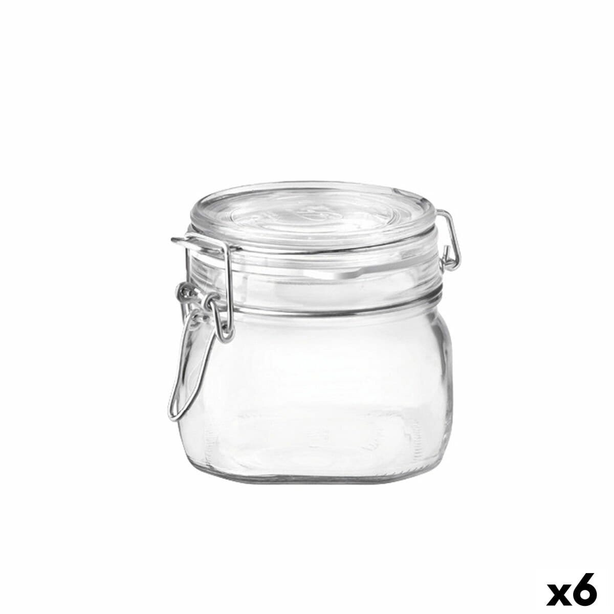 Tarro de Cristal Bormioli Rocco Fido Transparente (6 Unidades)