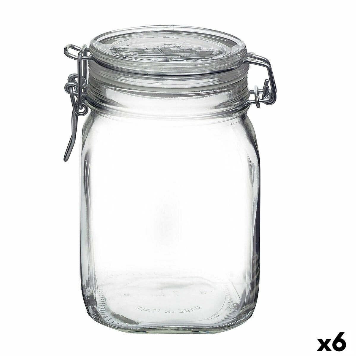 Tarro de Cristal Bormioli Rocco Fido Transparente (6 Unidades)