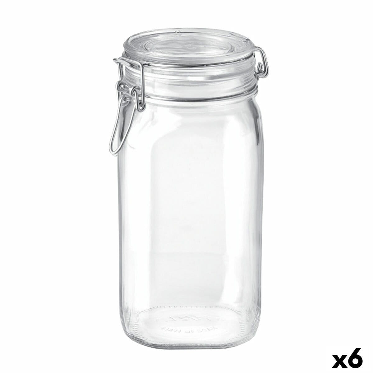 Tarro de Cristal Bormioli Rocco Fido Transparente (6 Unidades)
