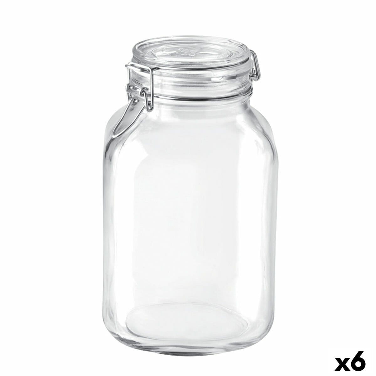 Tarro de Cristal Bormioli Rocco Fido Transparente (6 Unidades)