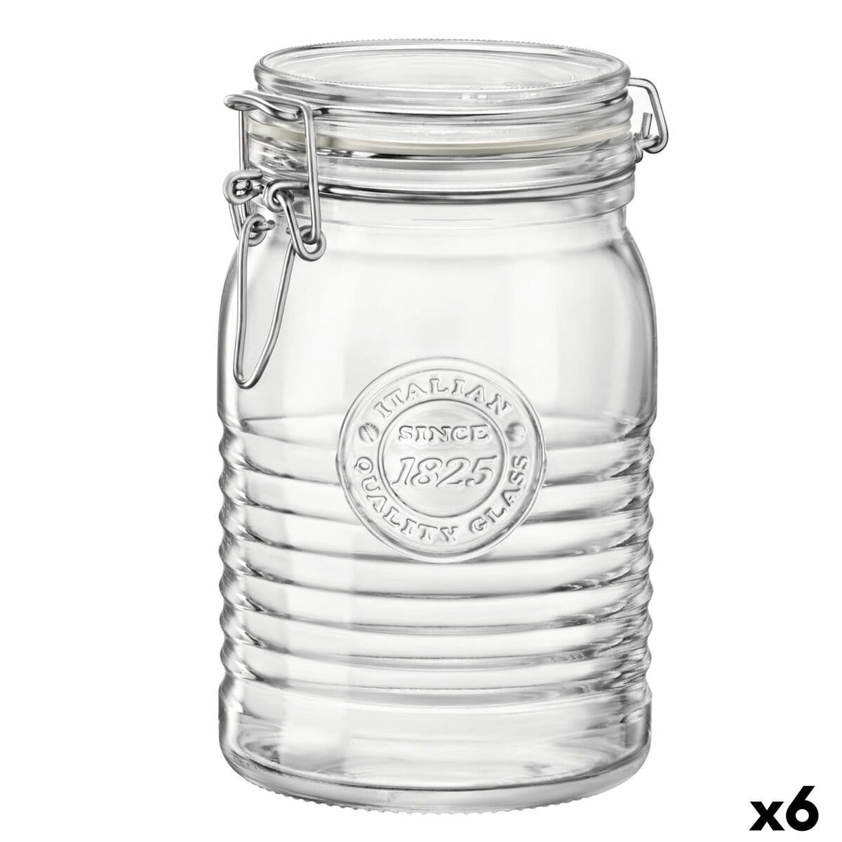 Tarro de Cristal Bormioli Rocco Officina Transparente Vidrio 1,15 L (6 Unidades)
