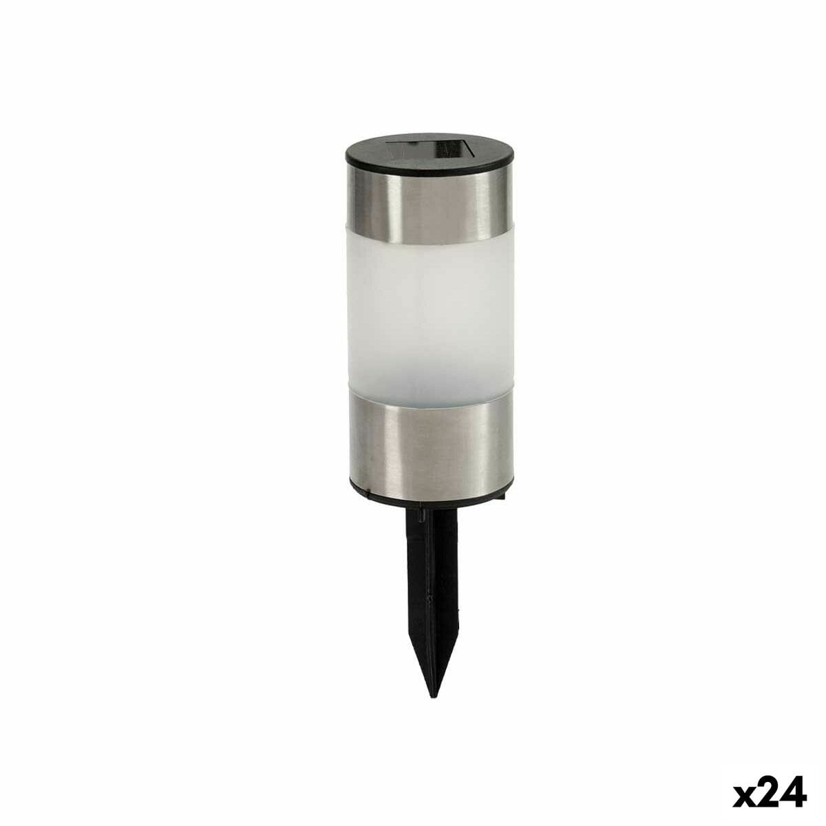 Lámpara solar Ibergarden Blanco Negro Transparente 6,3 x 21,5 x 6,3 cm Baliza (24 Unidades)