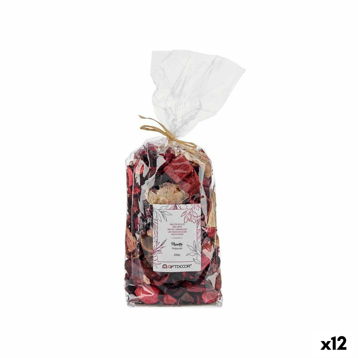 Flores Decorativas Gift Decor Rojo Natural 12 x 32 x 10 cm Frutos rojos (12 Unidades)