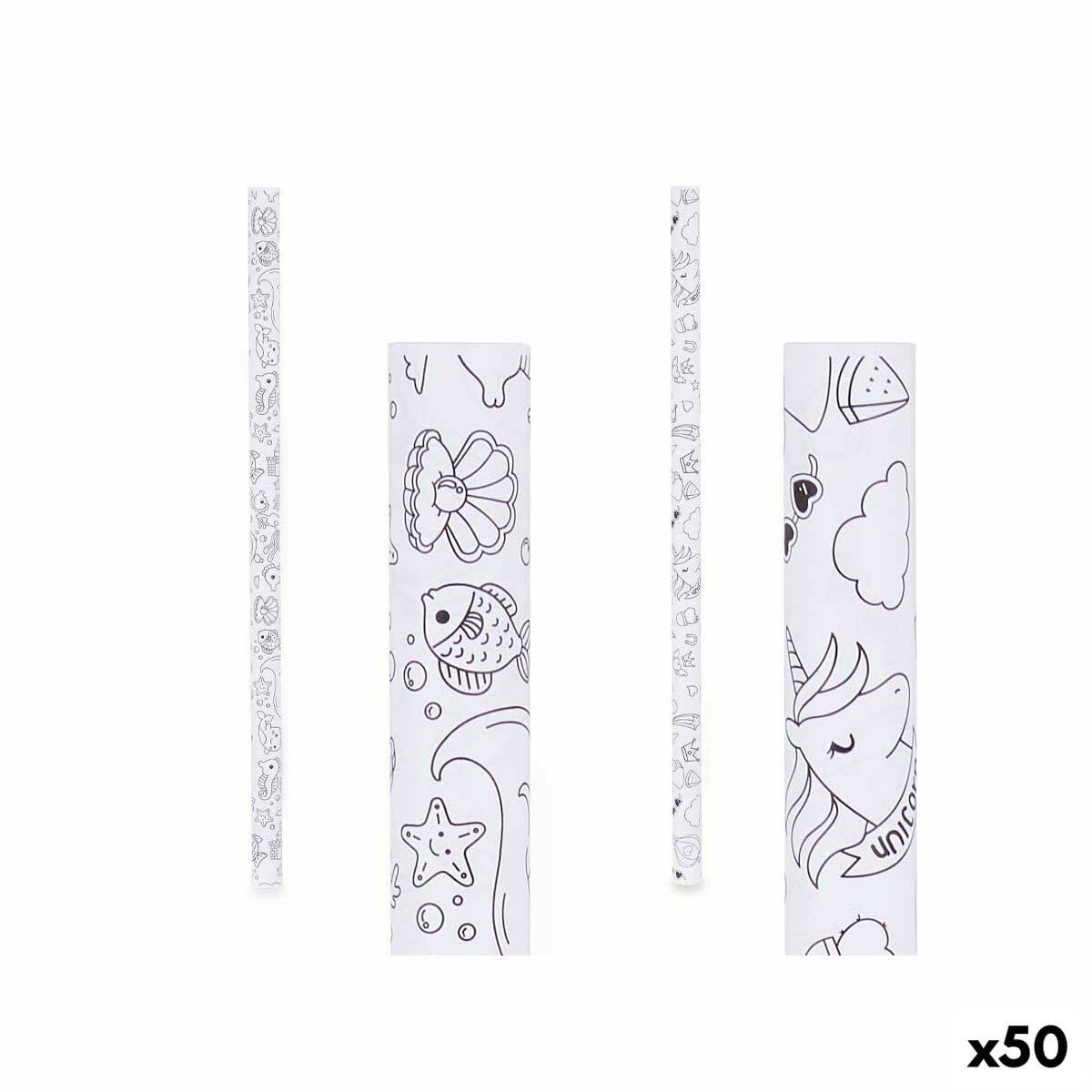 Papel de Regalo Pincello Blanco 70 x 150 cm (50 Unidades)