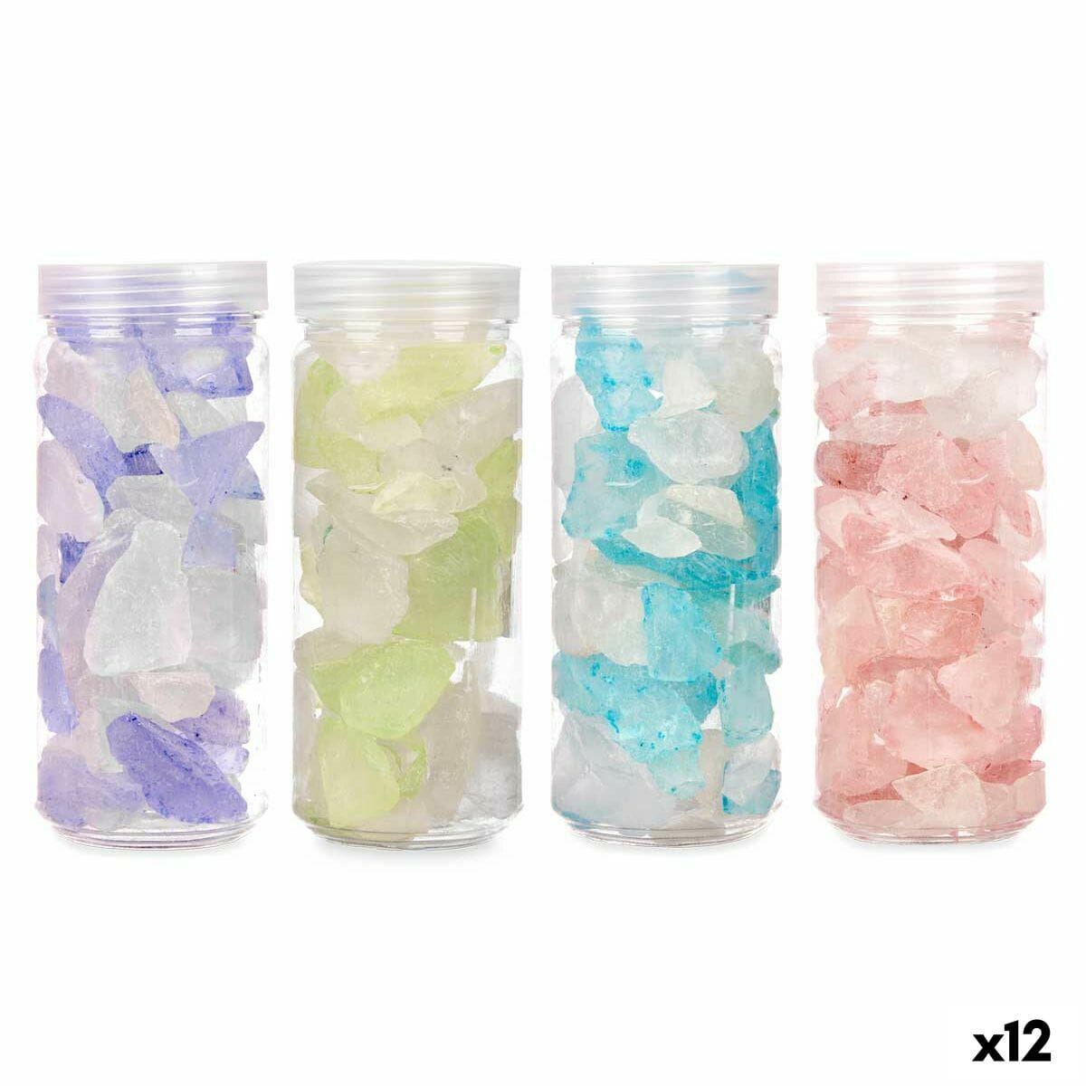 Piedras Decorativas Gift Decor Azul Verde Morado Rosa 600 g (12 Unidades)