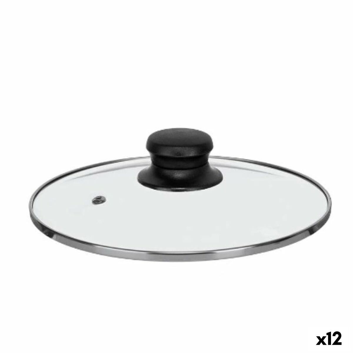 Tapa para Olla Kinvara Transparente Plateado Plata Metal Vidrio Acero Inoxidable Cristal Acero 20 cm 20,5 x 5 x 20,5 cm 20,5 x 6