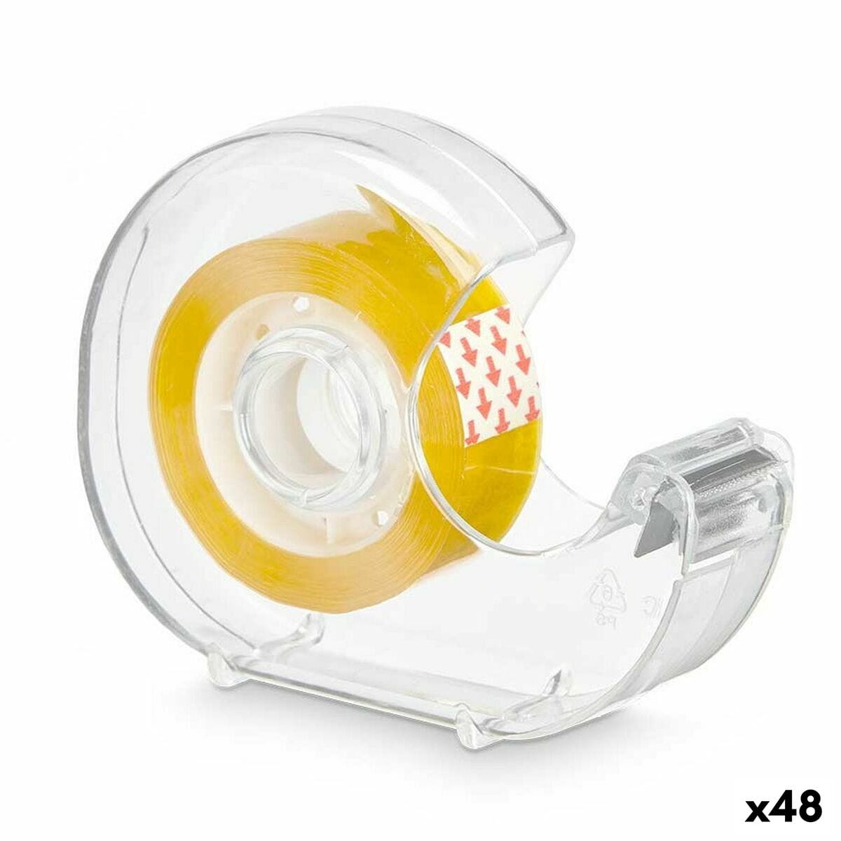 Portacelo Pincello Amarillo Transparente 10 x 7,5 x 2,5 cm 2,7 m (48 Unidades)
