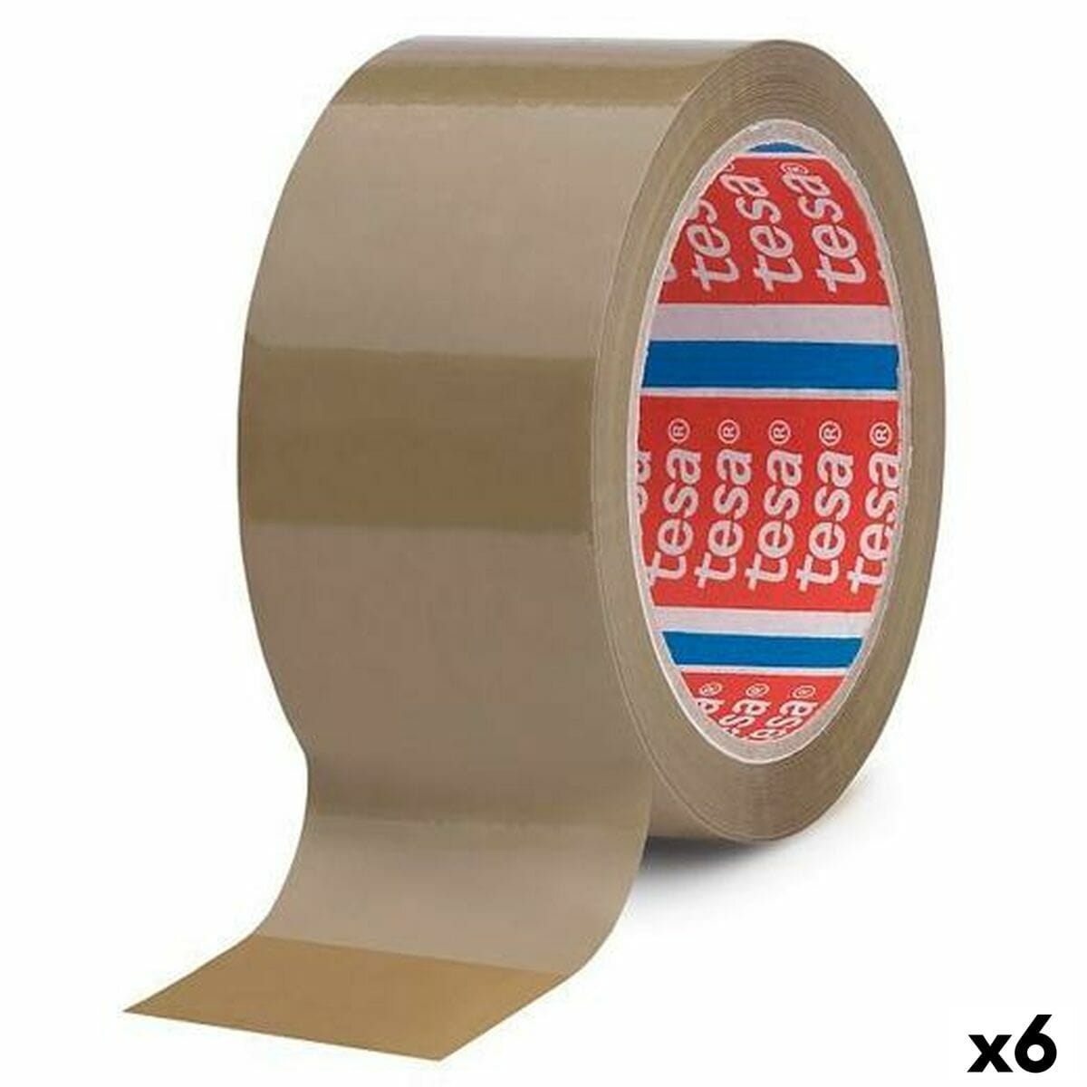 Cinta Adhesiva TESA Embalaje Marrón 50 mm x 66 m (6 Unidades)