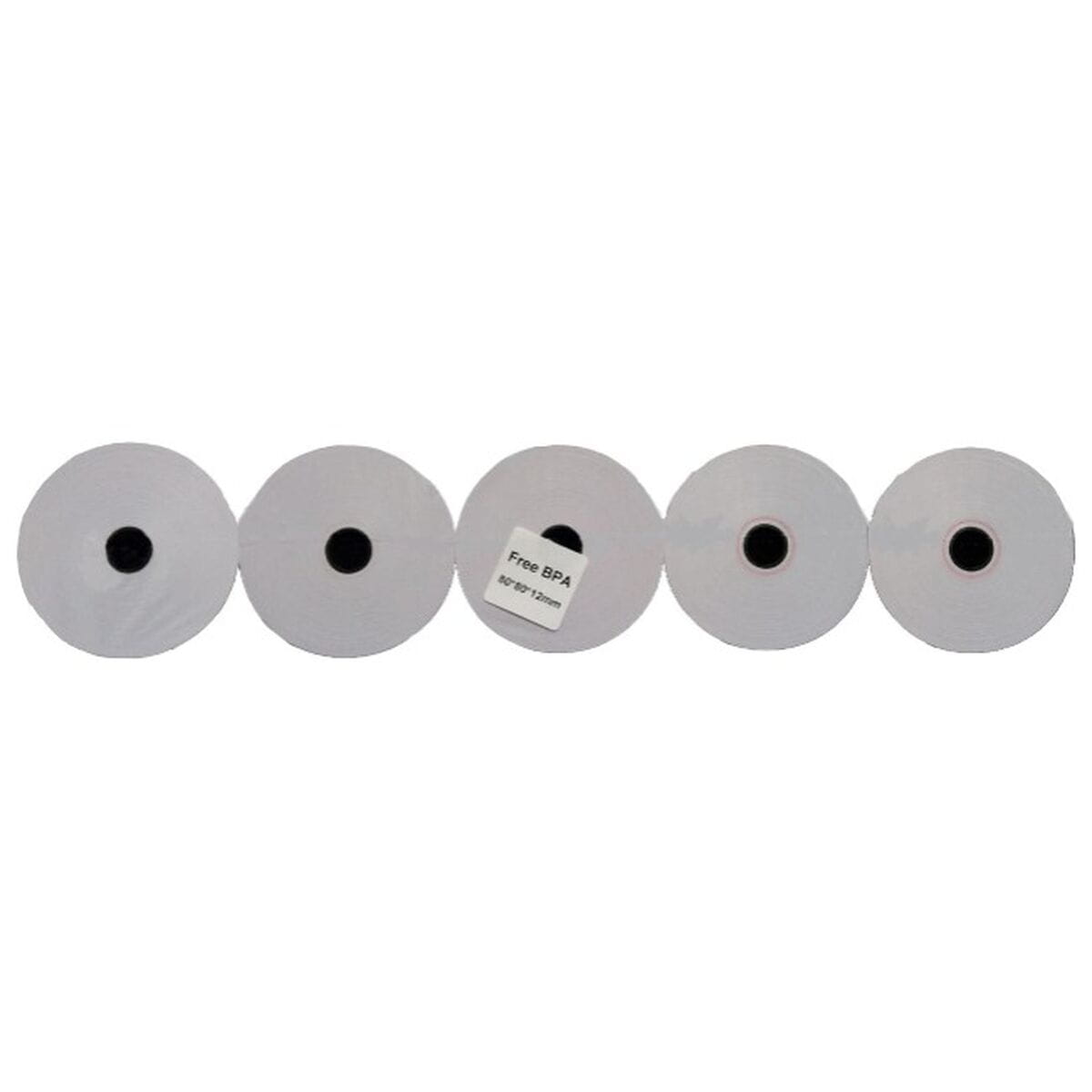Rollo Papel Térmico Ekrit 80 x 80 x 12 mm Blanco 50 Unidades