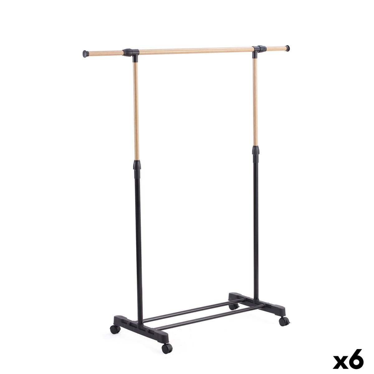 Perchero Extensible Inde Marrón Negro 145 x 43 x 90 cm (6 Unidades)