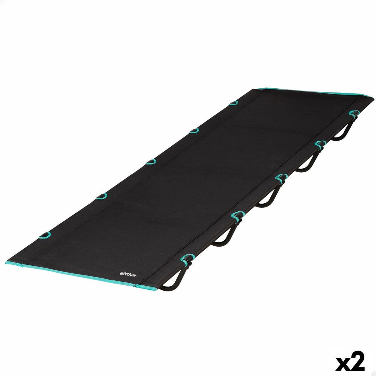 Cama de Camping Aktive 193 X 14,5 X 67 CM (2 Unidades)