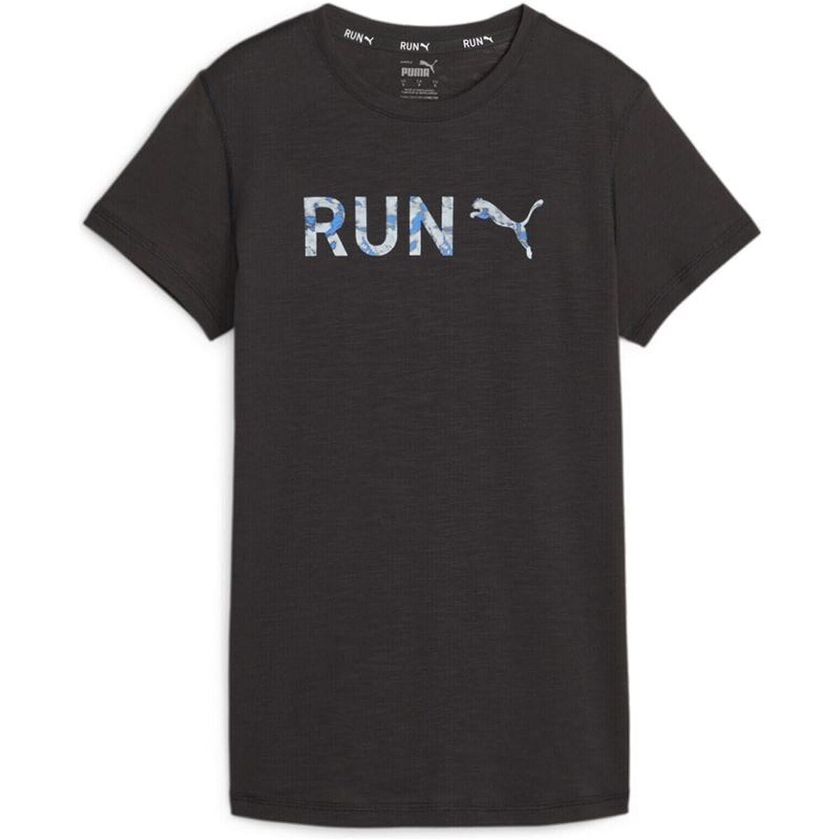 Camiseta de Manga Corta Mujer Puma Graphicc Icy Azule Negro