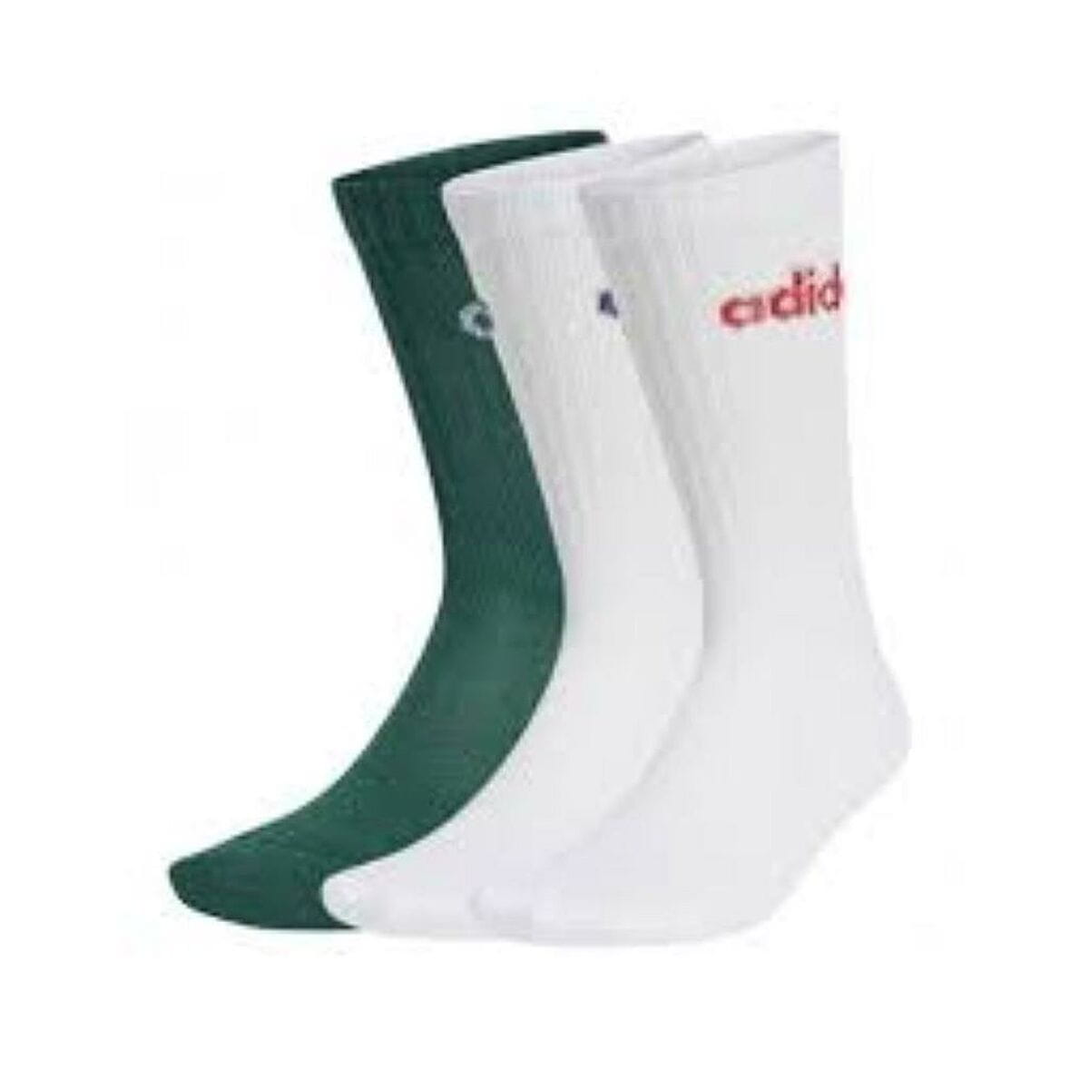Calcetines Deportivos Adidas C LIN CREW 3P JG3697 Verde 3 pares