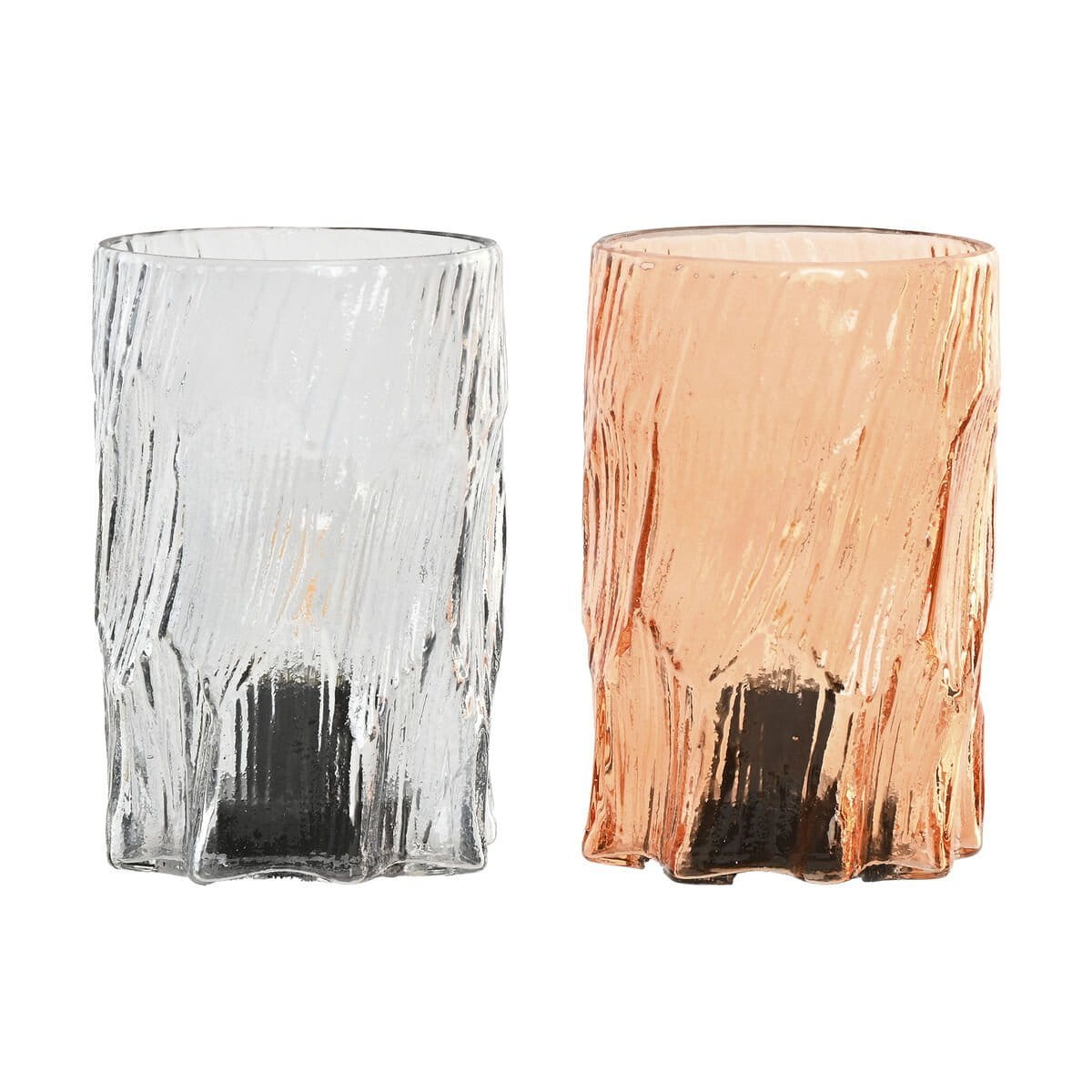 Decoración luminosa Home ESPRIT Cristal Urbano 10 x 10 x 16 cm (2 Unidades)