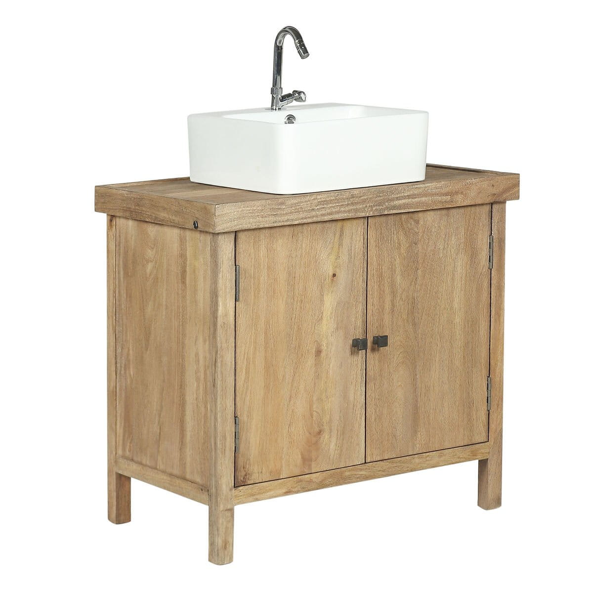 Mueble Bajo Lavabo Home ESPRIT Cerámica Madera de mango 81 X 56 X 78 CM