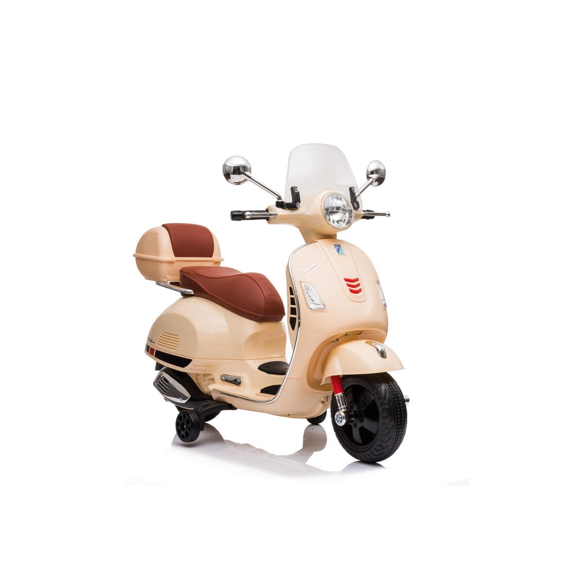 Moto Eléctrica para Niños RunRunToys Vespa Marrón 12V