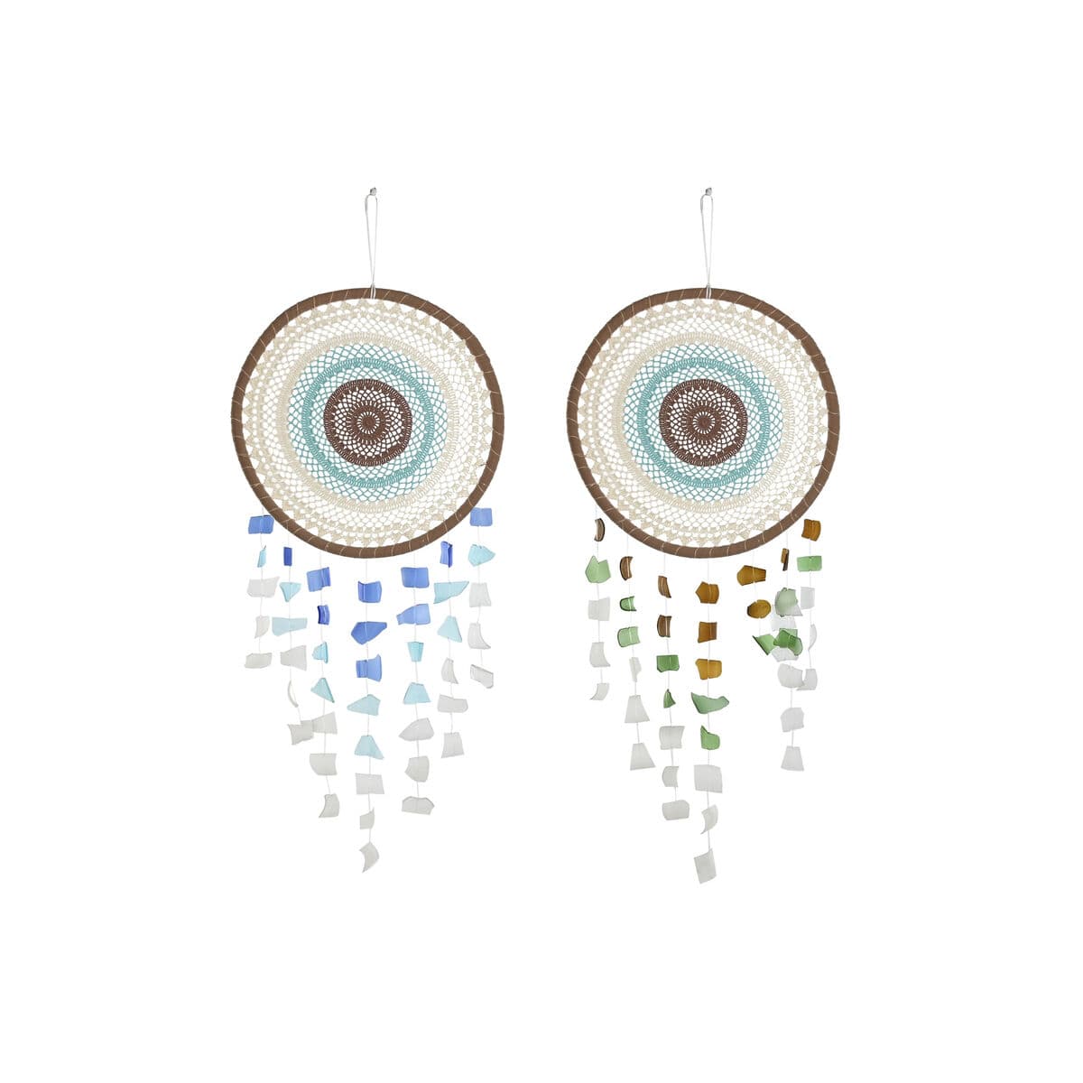 Decoración Colgante Home ESPRIT Multicolor Boho (2 Unidades)