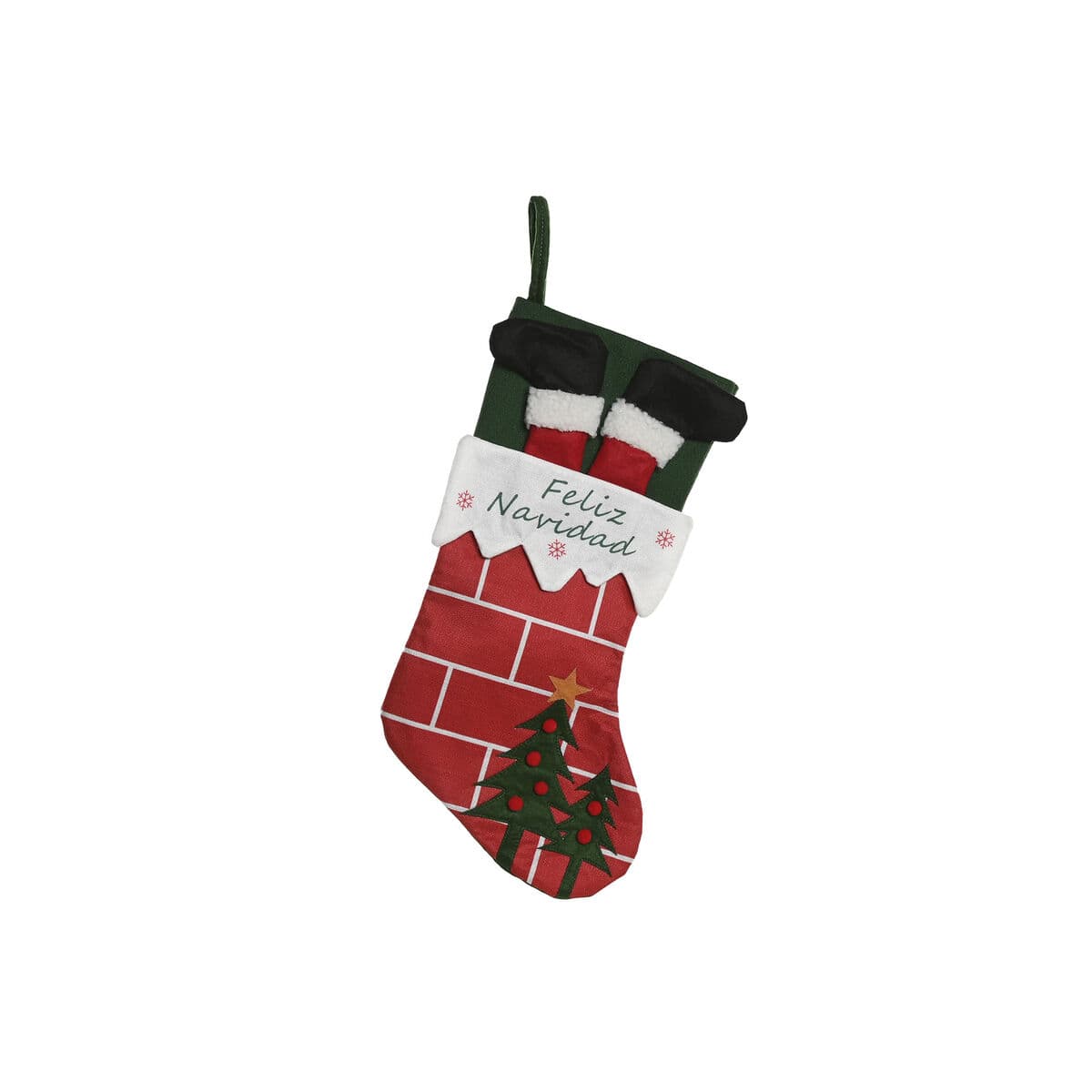 Calcetín de Navidad Home ESPRIT Poliéster