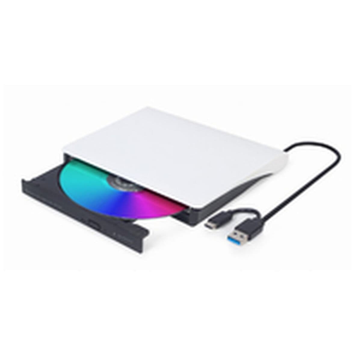 Grabadora Externa GEMBIRD DVD-USB-031-BW DVD-R 8x, DVD-R DL 8x, DVD-RW 8x, DVD-ROM 8x, DVD-RAM 5x, DVD+R 8x, DVD+R DL 8x, DVD+RW