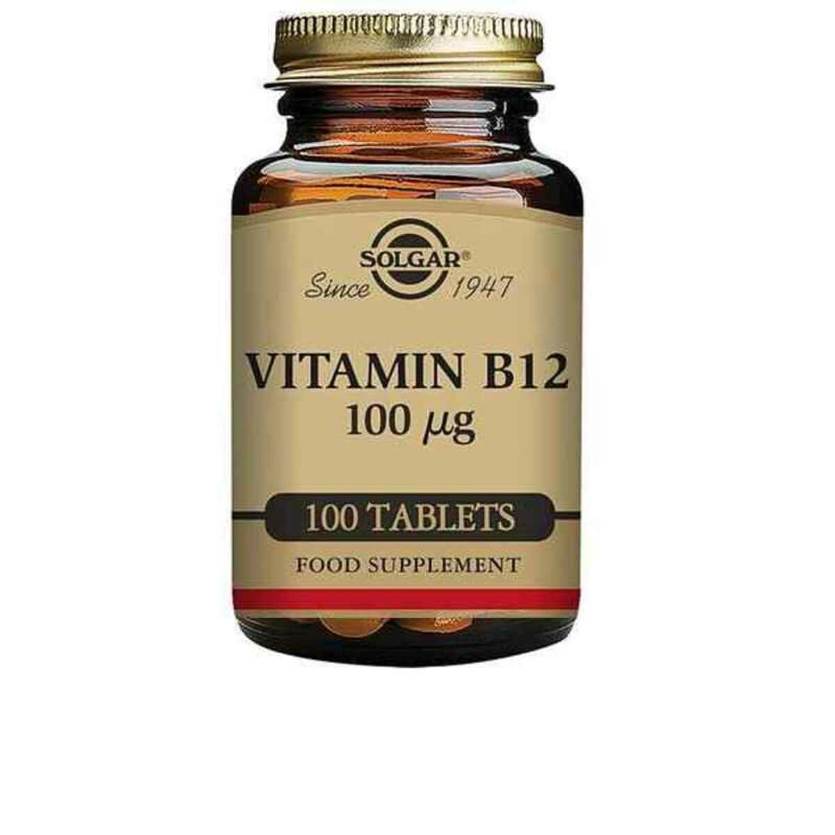 Vitamina B12 Solgar E3180 Cianocobalamina 100 Unidades