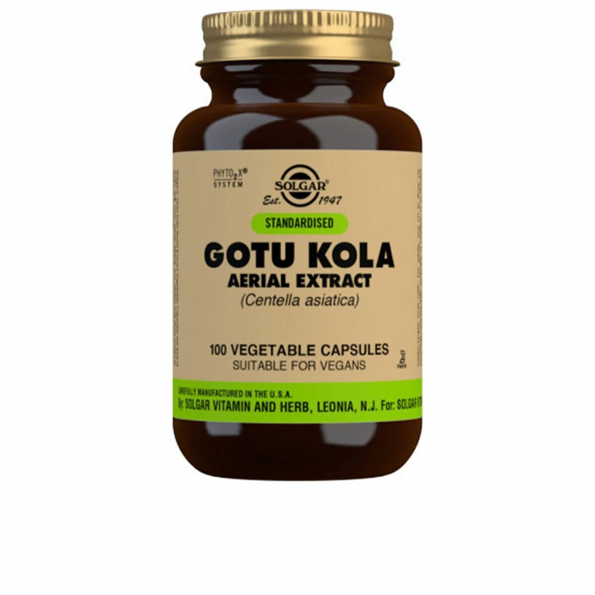Gotu Kola Extracto Aéreo Solgar 4165 100 Unidades
