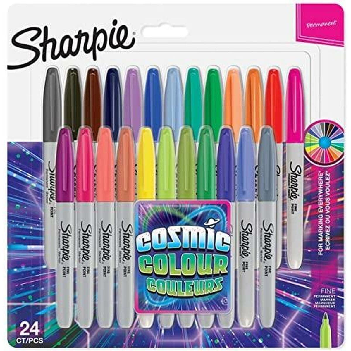 Set de Rotuladores Sharpie Cosmic 24 Piezas Permanente Multicolor