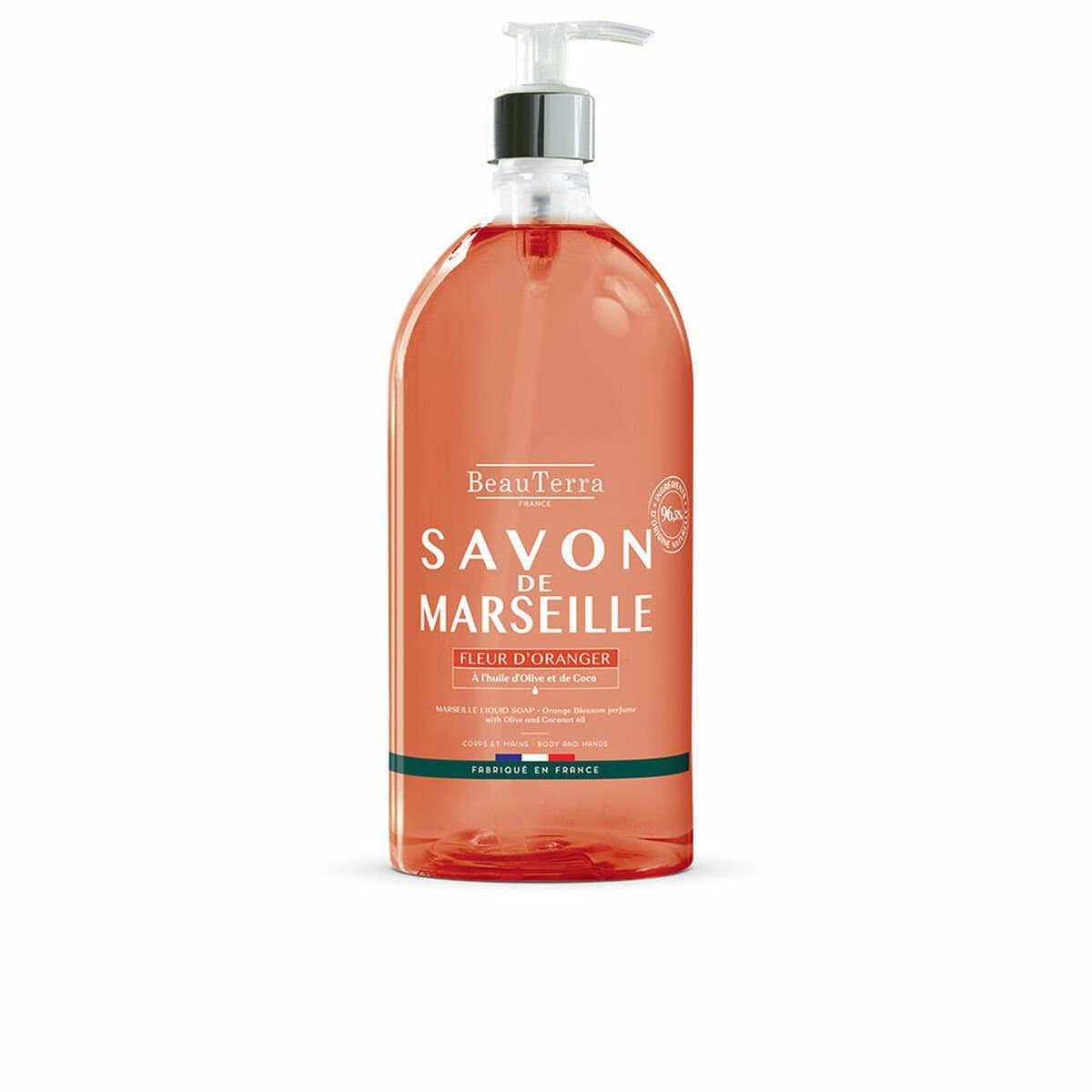 Jabón Líquido Beauterra Marseille 1 L Flor de naranjo