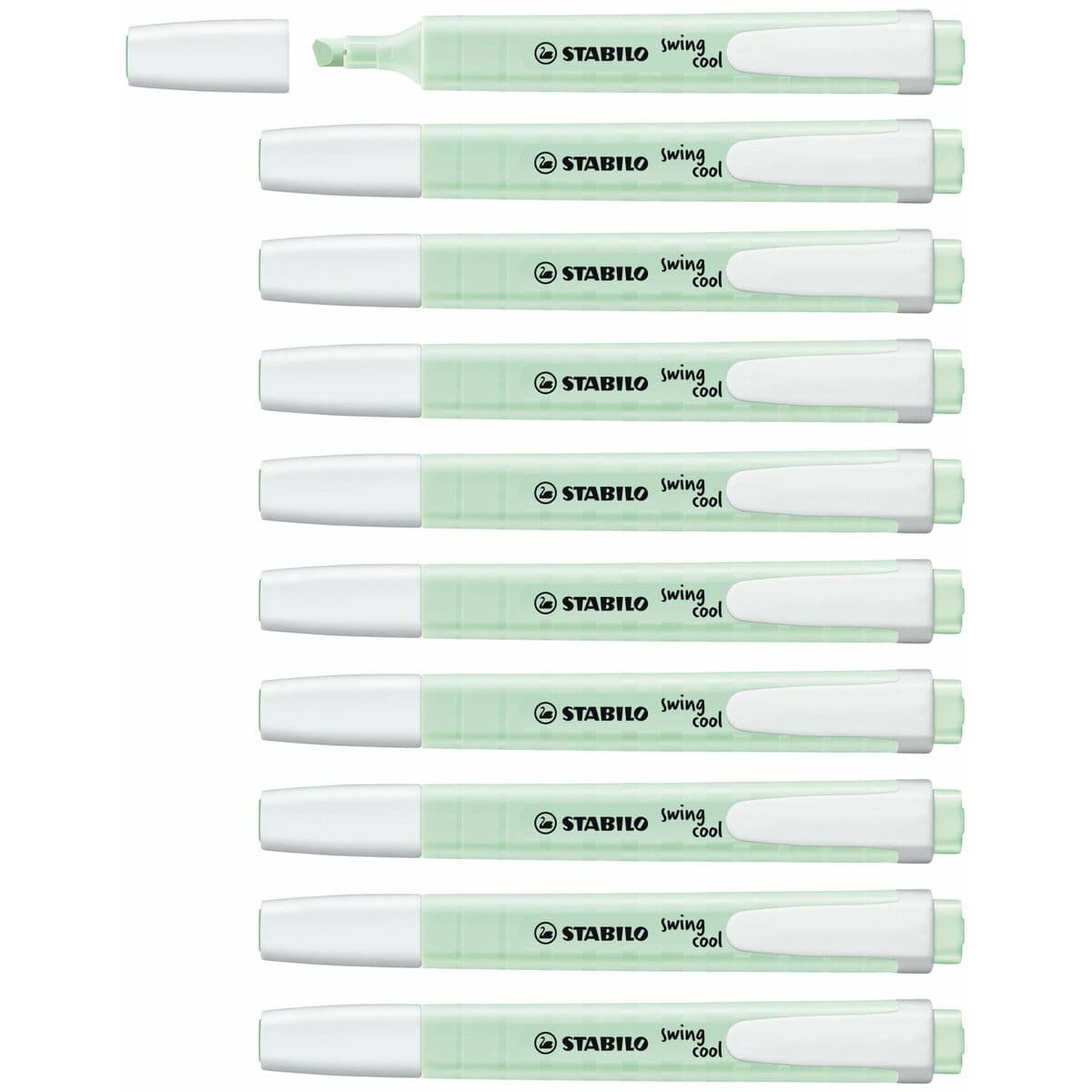 Marcador Fluorescente Stabilo Swing Cool Menta 10 Piezas