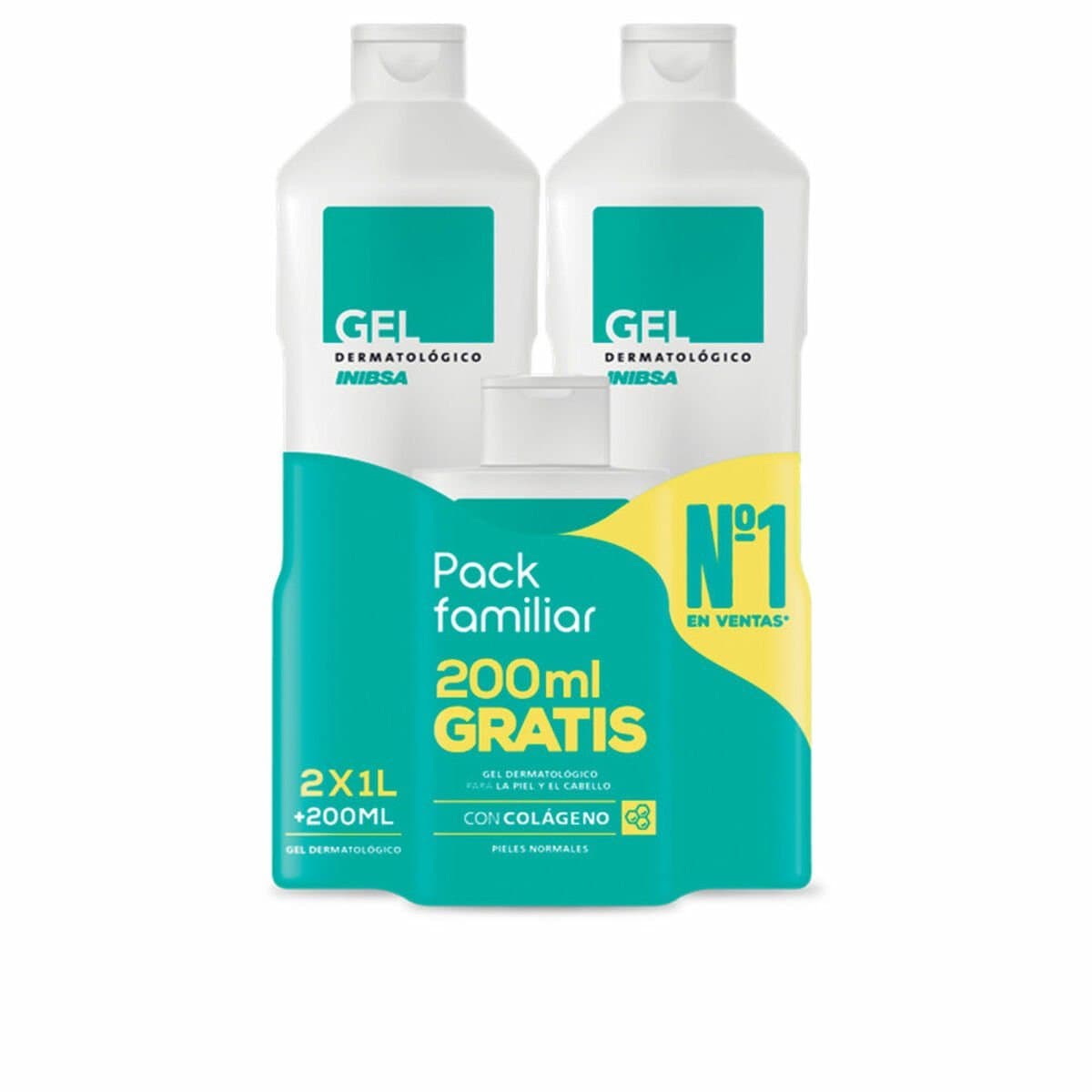 Set de Cosmética Unisex INIBSA Gel Dermatológico 1 L 2 Piezas