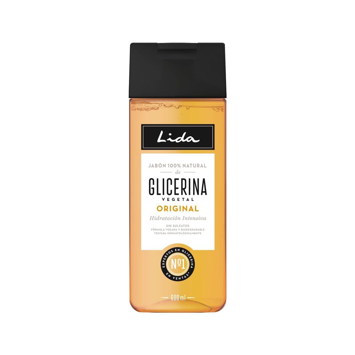 Jabón de Glicerina Lida Jabón Natural 600 ml Natural Líquido